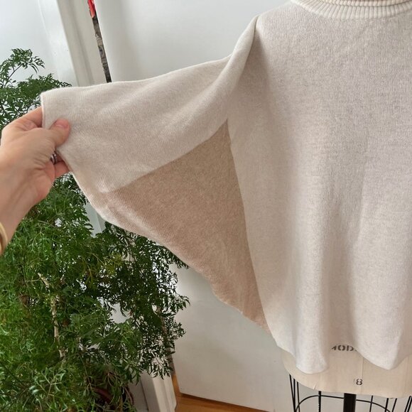 Note di Anita Wool Cashmere Blend High Neck Poncho Sweater One Size - Picture 4 of 6